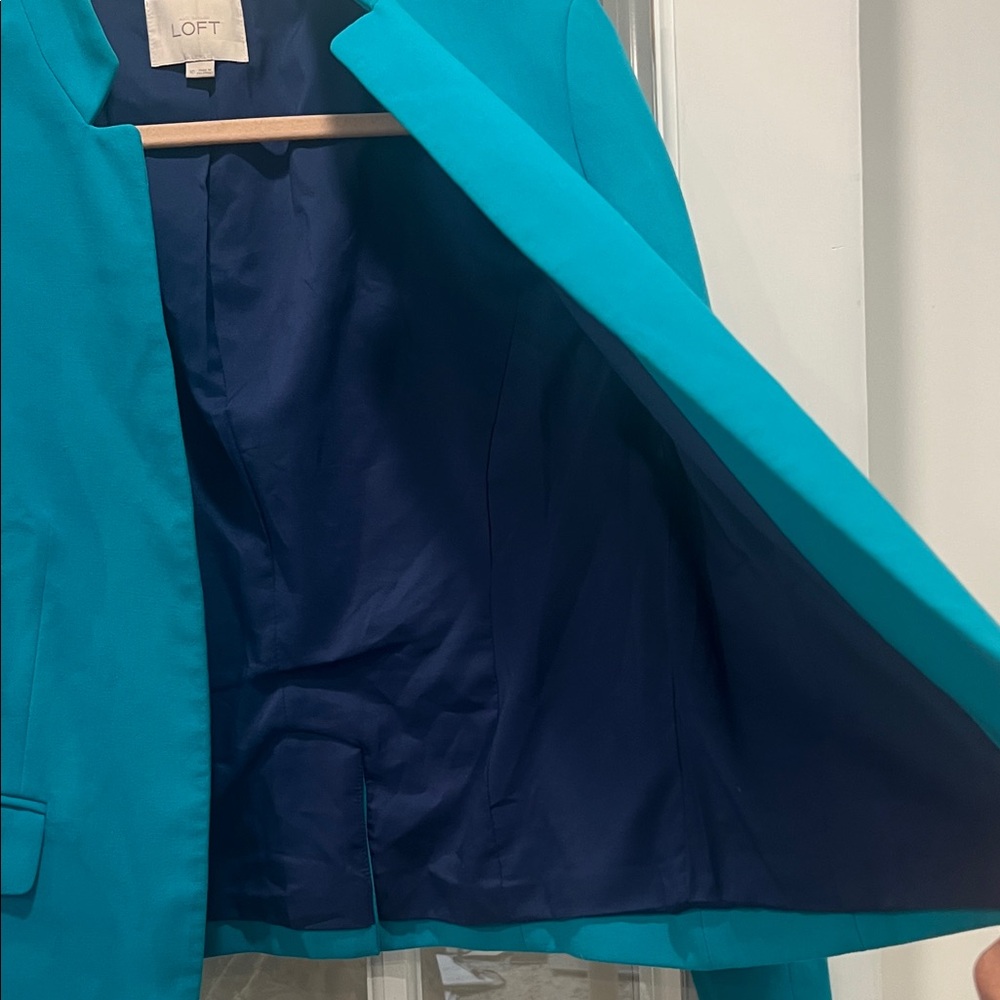 LOFT Vibrant Teal Blazer - Picture 6 of 12